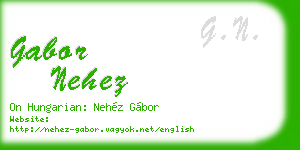 gabor nehez business card